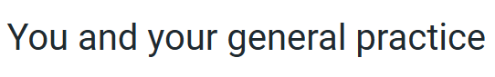 You and your GP Practice